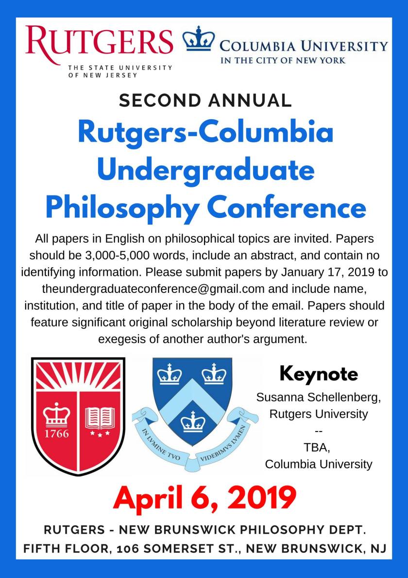 Rutgers-Columbia Undergraduate Philosophy Conference